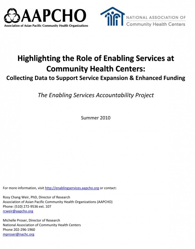 Enabling Services Accountability Project AAPCHO